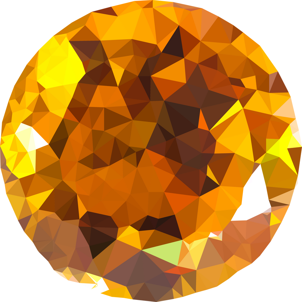 Low poly gemotric of yellow diamond